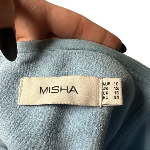 MISHA Blue Medora Strapless Cut Out Dress 12 - Picture 3 of 11